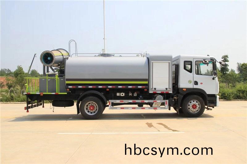 國(guo)六東風(feng)D9 10噸圓(yuan)鑵(guan)抑(yi)塵車(che)